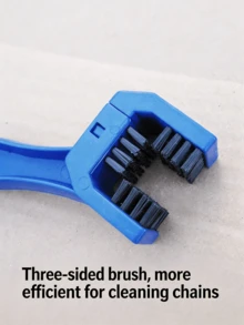 3/1pc Ergonomic Chain Cleaning Brush, 3-Sided Heavy Duty Chain Brush, Suitable For Bicycle Motorcycle, Efficient Gear Maintenance Tool, Quickly Remove Oil And Dirt, Bicycle Maintenance Kit Cycling Accessories - Multiple Colors and Styles - View 7