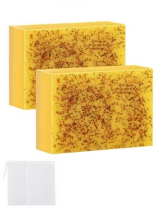 1/2/6PCS Natural Turmeric Kojic Acid Soap | Triple-Action Cleanser | Brightens, Smooths & Fades Dark Spots | Dermatologist-Tested For Face & Body, Morning & Night Use For Men & Women - Lemon - 查看 10