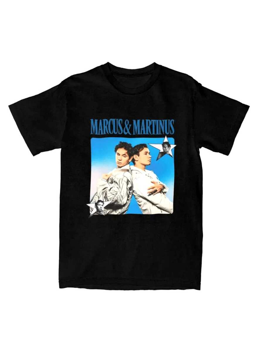 La Camiseta Inolvidable de la Eurovisión 2024 para Hombres y Mujeres de Marcus & Martinus es una Divertida Camiseta para Adultos, Perfecta para Uso Casual.Presenta un diseño moderno y un aju - Negro - Ver 1