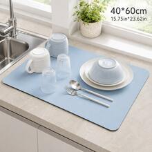 1 Kitchen Countertop Absorbent Mat, Bar Drain Mat, Coffee Machine Mat, Free Washable Heat Insulation Mat, Kitchen Decor Living Room Home Decor Living Room - Multicolor - View 24