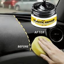 GKW Vehicle Plastic Rubber Repair Paste - Prevents Fading And Oxidation - Glossy Black Paste Suitable For Car Body And Interior, Ideal For Maintaining Bumpers, Plastic, Rubber And Tires - 40G - View 7