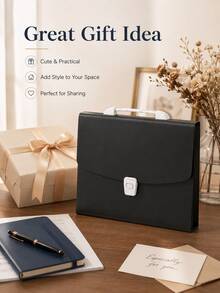 1pc Hot A4 Handheld Expanding File Folder, Large Capacity Multi-Layer Document Organizer PP Storage Bag, Office Supplies, Back To School Essential - Multiple Styles - View 6