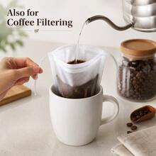 一次性抽繩空茶包,適用於散裝葉茶、香料包、沐浴、烹飪與咖啡濾袋 - 彩色 - 查看 10