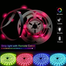 Đèn LED dây RGB 3535, điều khiển từ xa hồng ngoại 44 phím, cấp nguồn USB, tự dán, có thể cắt, đèn nền TV, tùy chọn 1M-30M cho trang trí nhà, phòng ngủ, tủ, lễ hội - Dải đèn LED 44k-3535 - Xem 3