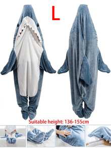 鯊魚毯子連帽衫 成人款 鯊魚造型 可穿戴毯子 舒適鯊魚睡衣 Snuggie 超柔軟保暖法蘭絨連帽毯 適合全家穿著 可穿戴鯊魚睡袋 柔軟舒適 聖誕新年禮物（建議訂購大一號） - 彩色 - 查看 13