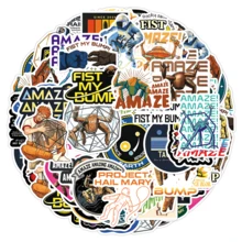 50pcs Vintage Distressed American Comic Style Creative Sci-Fi Movie Rescue Plan Decorative Pegboard Wall Stickers - Salvation Plan - 2043 - View 5