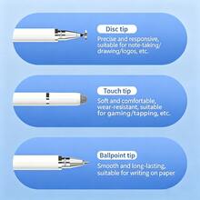 3-In-1 Universal Stylus Pen: Ballpoint Pen + Gaming Stylus + Drawing Pen, Compatible With Phone, Tablet And Computer, No Charging Required, Wear-Resistant Tip, Smooth Writing Without Scratching Screen - 3-in-1 Stylus - View 5