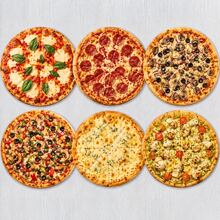 1 Set 6pcs Realistic Pizza Food Round Coasters, Italian Style Fun Creative Design, Heat Resistant Insulation Pads, Home Kitchen Tabletop Decor, Suitable For Restaurant Party Pizza Lovers Gift Arrangement - Multicolor - View 13