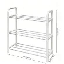 3/4/5 Tiers Optional, Space-Saving And Easy To Install. Minimalist White Design Fits Any Decor. Durable, Compact Yet Spacious, Easy To Clean. It's A Must-Have Storage Essential For Home Use. - Multiple Specifications - View 11