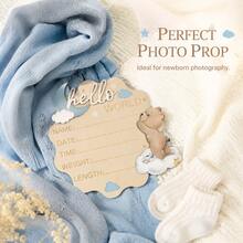 Wooden Baby Birth Announcement Sign Hello World Newborn Birth Announcement Board Baby Name Birth Announcement Sign Newborn Welcome Sign For Hospital - Bulletin Board - View 3
