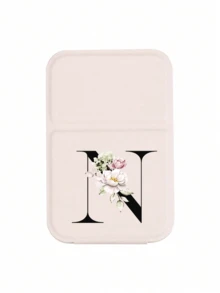 White Mini Initial Folding Portable Makeup Mirror, Printed With Purple Flowers A-Z Letters, With Stand Makeup Mirror, Travel Mirror, Beauty Product, Desktop Makeup Mirror, Rectangular Desktop Compact Makeup Mirror, Foldable Small Minimalist Makeup Mirror, Student Dorm Back To School Mirror, Back To School Gift, Travel Portable Makeup Mirror, Suitable For Women Gifts - Back To School Season, Best Gift For Teachers - Multicolor - View 14