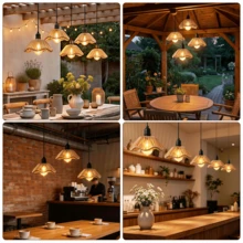 1pc Flower Shaped Rattan Pendant Light, Outdoor And Indoor LED Pendant Light, Tent Hanging Light, Courtyard Decoration, Wedding Portable Camping Site Lighting, Can Be Timed, Battery Powered (Excluding Battery) - Battery Box - View 9