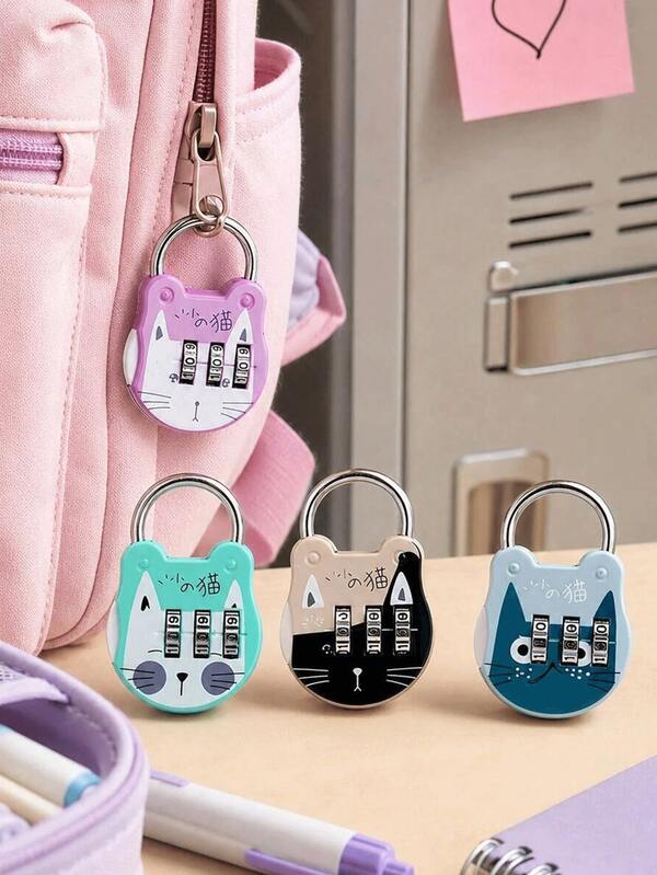 3-Digit Combination Steel Cable Lock, Luggage Combination Padlock Set, Number Combination Padlock, Metal Luggage Combination Lock, Mini Anti-Theft Drawer Lock Hardware