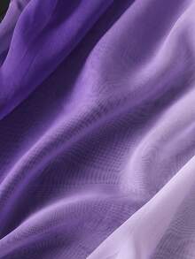 1pc Women's Minimalist Classic Gradient Color Lightweight Chiffon Scarf, Skin-Friendly Comfortable Sun Protection Shawl, Suitable For Daily Use - Purple - View 4