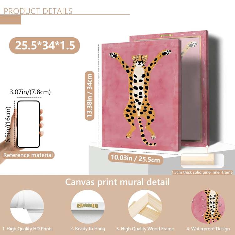 1pc Tranh treo tường canvas trang trí bếp họa tiết da báo hồng thời trang - Họa tiết phối - Trang trí cực kỳ tinh xảo | Quà tặng, Trang trí nhà cửa, Nghệ thuật treo tường, Tranh vẽ trang trí - A - Xem 14