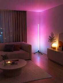 1pc RGB Standing Corner Accent Lamp, Remote Control LED Floor Light For Bedroom, Game Area And Apartment - one-size - View 6
