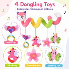 Baby Soothing Plush Toys Stroller With Hanging Rattle Toys With Twist ...