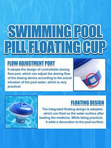 Automatic Floating Pill Dispenser For Swimming Pool - Automatic Pool Chemical Dispenser, Made Of Durable Plastic, Easy For Pool Maintenance, Featuring An Integrated Floating Design. When The Tank Is Full, It Floats On The Pool Surface, Enhancing The Overall Aesthetics Of The Pool. (Cleaning Tablets Not Included) - Multicolor - View 10