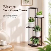 Premium Quality Bamboo Flower Stand, Multi-Layer Storage Rack, Floor-Standing Plant Holder, Succulent Display Shelf, Home Gardening Flower Rack - A - View 3