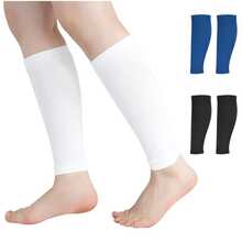 Sports Calf Cover Sleeves With Non-Slip Waistband, Elastic Knitted Leg Sleeves For Running, Cycling And Daily Training, Assorted Colors - Cooling Leg Sleeves - View 2