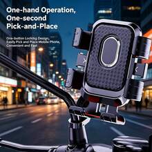 Dudukan Ponsel Sepeda Anti Guncang yang Tahan Lama, Dudukan Navigasi Universal untuk Sepeda Motor dan Sepeda Listrik, Kompatibel dengan Semua Model - Hitam - View 8
