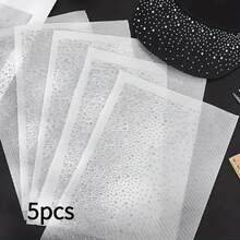 2pcs White Rhinestone Patches, Hot Melt Adhesive Fabric Patches, Heat Transfer Pattern, Suitable For Dance Costumes, Headscarves, Scarves, Clothing Accessories. - Multicolor - View 12