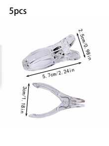 Heavy Duty Transparent Plastic Spring Clips, Suitable For Balloon Arch Construction, Birthday Party Decoration, Photography Backdrop, Crafts & Woodworking - Multi-Function Clips With Non-Slip Base, Balloon & Banner Fixing Clips - Multiple Styles - View 10