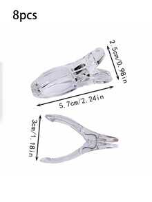 Heavy Duty Transparent Plastic Spring Clips, Suitable For Balloon Arch Construction, Birthday Party Decoration, Photography Backdrop, Crafts & Woodworking - Multi-Function Clips With Non-Slip Base, Balloon & Banner Fixing Clips - Multiple Styles - View 9