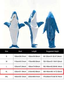 鯊魚毯子連帽衫 成人款 鯊魚造型 可穿戴毯子 舒適鯊魚睡衣 Snuggie 超柔軟保暖法蘭絨連帽毯 適合全家穿著 可穿戴鯊魚睡袋 柔軟舒適 聖誕新年禮物（建議訂購大一號） - 彩色 - 查看 18