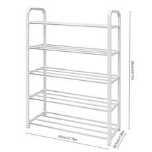 3/4/5 Tiers Optional, Space-Saving And Easy To Install. Minimalist White Design Fits Any Decor. Durable, Compact Yet Spacious, Easy To Clean. It's A Must-Have Storage Essential For Home Use. - Multiple Specifications - View 12