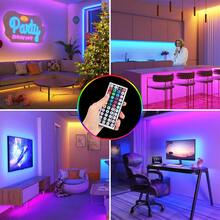 Đèn LED dây RGB 3535, điều khiển từ xa hồng ngoại 44 phím, cấp nguồn USB, tự dán, có thể cắt, đèn nền TV, tùy chọn 1M-30M cho trang trí nhà, phòng ngủ, tủ, lễ hội - Dải đèn LED 44k-3535 - Xem 5