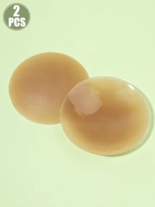深肤色硅胶隐形乳贴，强力自粘可重复使用，加厚中心和锥形边缘提供更佳覆盖效果，防水防滑设计，游泳、聚会或日常活动中保持稳定，轻薄无痕，适合搭配深色衣物和薄纱上衣。 - 彩色 - 查看 8