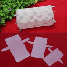 1pc Plastic Mesh Fabric, Used For Making Bags, Weaving Materials, White Chenille Mesh Sheet, Suitable For Needlework DIY Accessories, Handmade Bag Making Tool Set, Crafts, Sewing, Personalized Gifts, Crochet, Adult Handicrafts, Sewing, Sewing Fabric, DIY - White - View 3