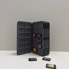 72格遊戲卡收納盒 適用於Switch 2/OLED/Lite NS，超薄防震防摔遊戲卡匣與Micro SD卡收納盒－遊戲旅行必備 - 查看 9