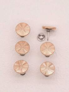 1 pieza Juego de reemplazo de botón de metal sin costuras de 17 mm para jeans, botón redondo con textura de letra desmontable sin clavos, accesorio DIY para costura y manualidades - Múltiples estilos - Ver 8