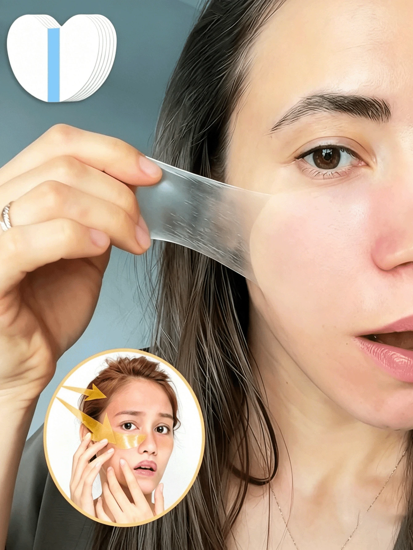 Outdoor Invisible Beauty Patch - Ultra-Thin Invisible Facial Training Patch - Trimmable - Suitable For All Face Shapes, Outdoor - Sports - Daily - Travel - Portable - Multi-Function Invisible Patch - Summer - All Seasons - Multicolor - View 1