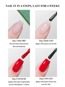 PERFECT COLOR 16ml Base Coat Gel para Uñas, Fórmula Anti-Desprendimiento con Barrera de Color, Autonivelante & Fácil Aplicación, Gel Soak Off UV LED - Capa base de gel - Ver 6