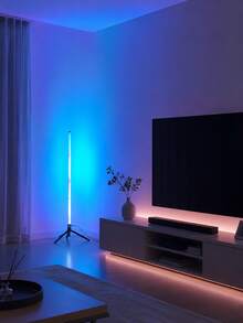 1pc RGB Standing Corner Accent Lamp, Remote Control LED Floor Light For Bedroom, Game Area And Apartment - one-size - View 7