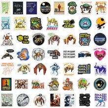 50pcs Vintage Distressed American Comic Style Creative Sci-Fi Movie Rescue Plan Decorative Pegboard Wall Stickers - Salvation Plan - 2043 - View 4