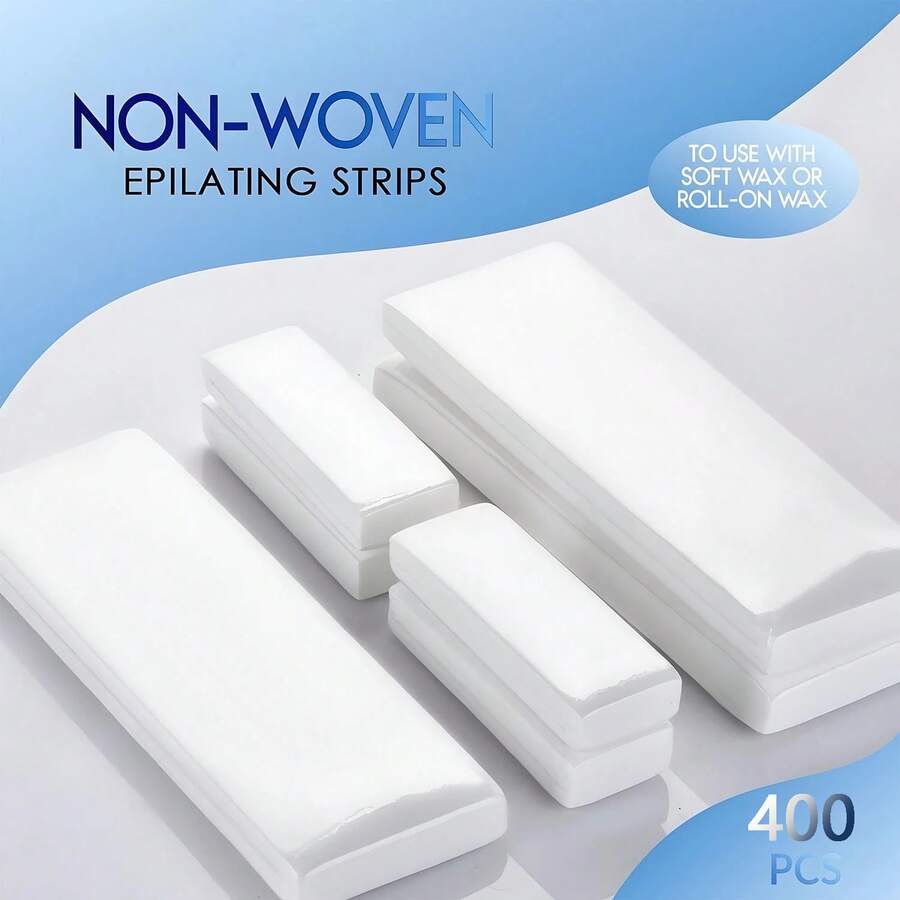 100/200/400pcs /Non Woven Wax Strips, Body And Facial Wax Strips For Hair Removal (Does Not Contain Wax) , Large 2.8" X 7.9 - Multicolor - View 1