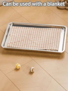 夏季涼感不鏽鋼寵物床附冰墊，小型犬、倉鼠、兔子及其他小動物適用的即時冷卻墊，透氣穿孔設計促進冷空氣循環，可水洗耐用夏季寵物用品 - A - 查看 6