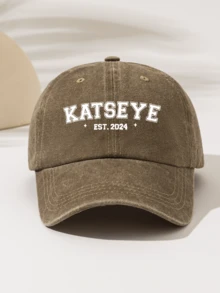 1pc Washed Baseball Cap Unisex Fashion Essential Highly Attractive All-Season Decorative "KATSEYE 2024" Printed Pattern, Gift For Family And Friends, Lightweight And Portable Washed Baseball Cap - Washed Cap - View 7