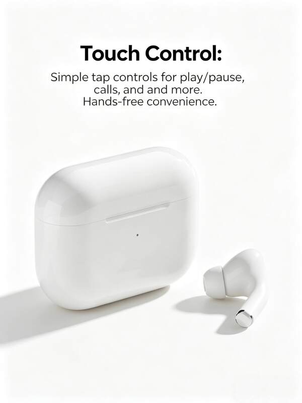 Tai nghe Bluetooth không dây - Thời lượng pin siêu dài, tai nghe thể thao nhét tai, chống ồn chủ động ENC, giảm tiếng ồn cuộc gọi thông minh 4 mic