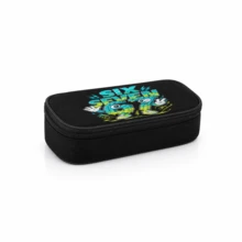Printed Football & Game Pencil Case With Compartments, Stationery Box For Pencils, Keys, Phone, Coins, Small Items, Suitable For School, Home, Gift, Vacation, Holidays (Back To School, Christmas), Multi-Purpose Use - 積木67二 - 查看 6