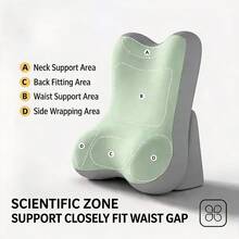 1pc Adjustable & Detachable Ergonomic Memory Foam Wedge Pillow, Inclined Leg Support Cushion, Multi-Functional Backrest Pillow, Suitable For Bed, Sofa, Reading, Travel, Bedroom - Multifunctional Pillow - View 3