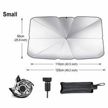 1pc Premium Foldable Car Front Windshield Sunshade, UV Protection Front Window Heat Insulation Cover, Portable Car Sun Shade With Storage Bag, Quick Installation Summer Cooling Accessory, Suitable For Sedans, SUVs And Most Car Models - Multicolor - View 13