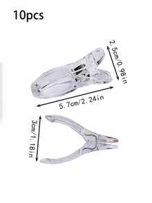 Heavy Duty Transparent Plastic Spring Clips, Suitable For Balloon Arch Construction, Birthday Party Decoration, Photography Backdrop, Crafts & Woodworking - Multi-Function Clips With Non-Slip Base, Balloon & Banner Fixing Clips - Multiple Styles - View 12