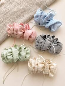 topshiny Women's Striped Fabric Bow Banana Clip, Layered Ruffle Hair Clip, Large Ponytail Hair Tie, Cute French Style Daily Wear Hair Accessory,Hair Claws - Multicolor - View 6