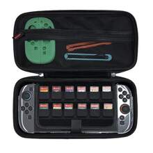 黑色修身尼龍 Switch 2 收納包，輕量便攜保護收納包附手柄，防刮耐震旅行收納包，輕量遊戲配件收納包 - 查看 6