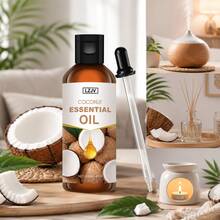 LZJV 100ml/3.4 Fl Oz, 30ml/1.0 Fl Oz Coconut Fragrance Essential Oil, Long-Lasting Aroma, Suitable For Body Care, Nourishing And Smoothing Skin. Applicable For Face, Hair, Skin And Body. Can Be Used With Aroma Diffuser/Aroma Stone For Home, Car And Outdoor Travel. - Coconut Essential Oil - View 10